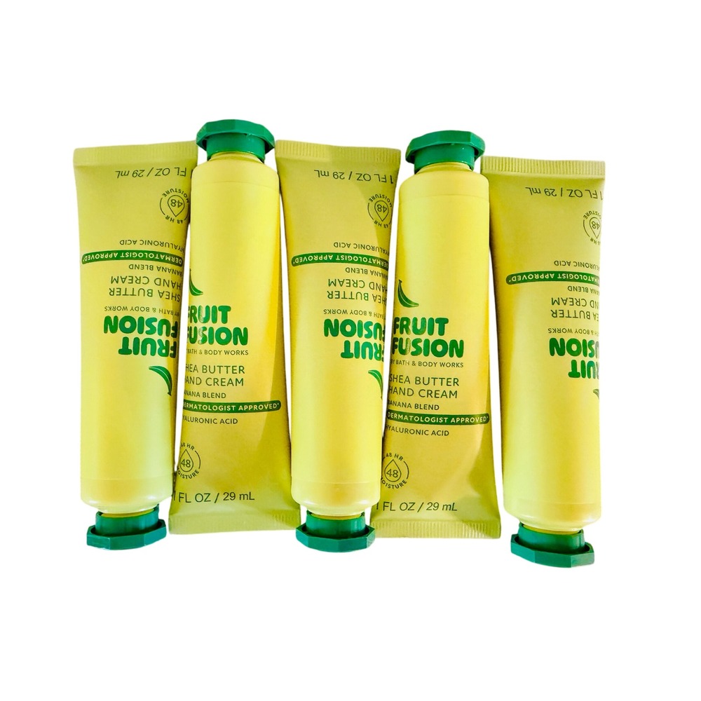 Bath & Body Works Fruit Fusion Shea Butter Hand Cream 1oz Banana Blend Lot of 5